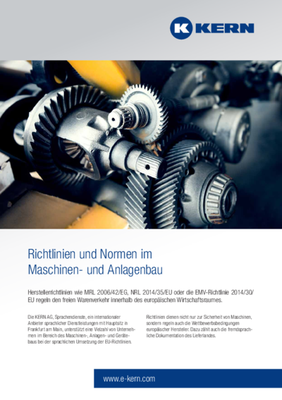Download Infoblatt Richtlinien und Normen im Maschinen- und Anlagenbau