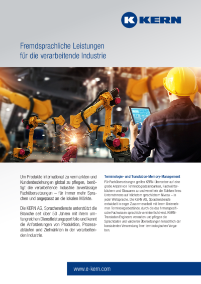 Download Infoblatt Fremdsprachliche Leistungen für die verarbeitende Industrie