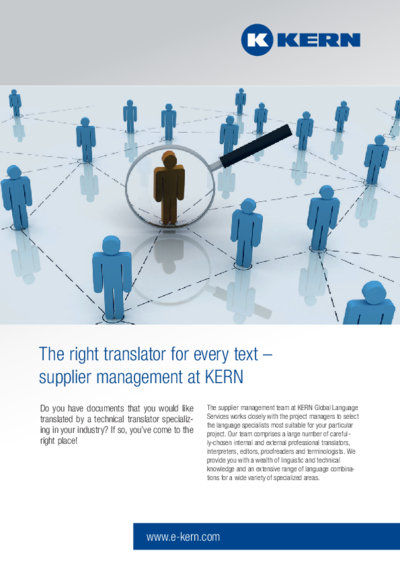 Download Infosheet Supplier management