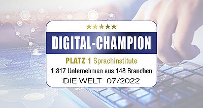 Die WELT: Platz 1 Digital-Champion Sprachinstitute