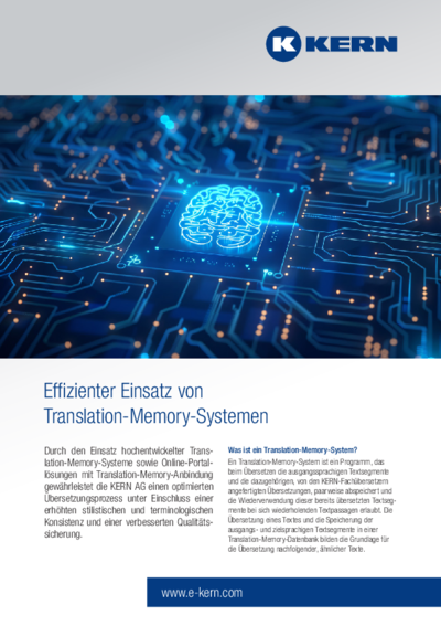 Download Infoblatt Einsatz von Translation-Memory-Systemen