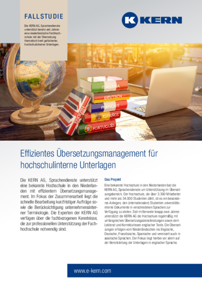 PDF Download Fallstudie Effizientes Übersetzungsmanagement für hochschulinterne Unterlagen