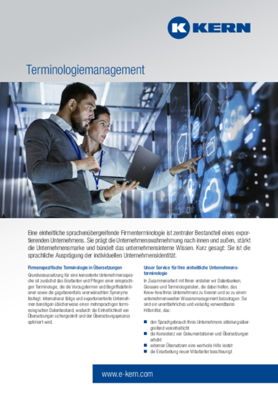 Download Infoblatt Terminologiemanagement