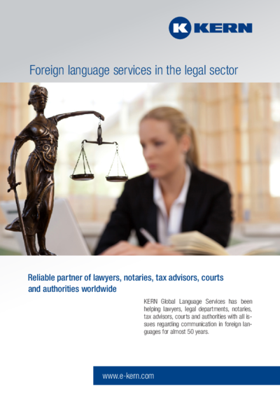 Download Infosheet Foreign language services in the legal sector