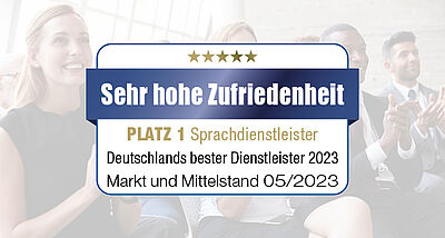 Bester Sprachdienstleister für den deutschen Mittelstand