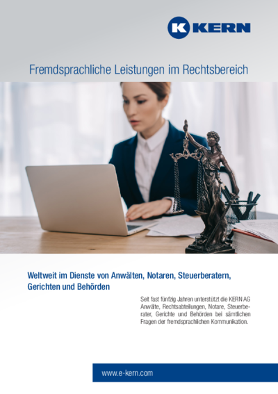 Download Infoblatt Fremdsprachliche Leistungen im Rechtsbereich